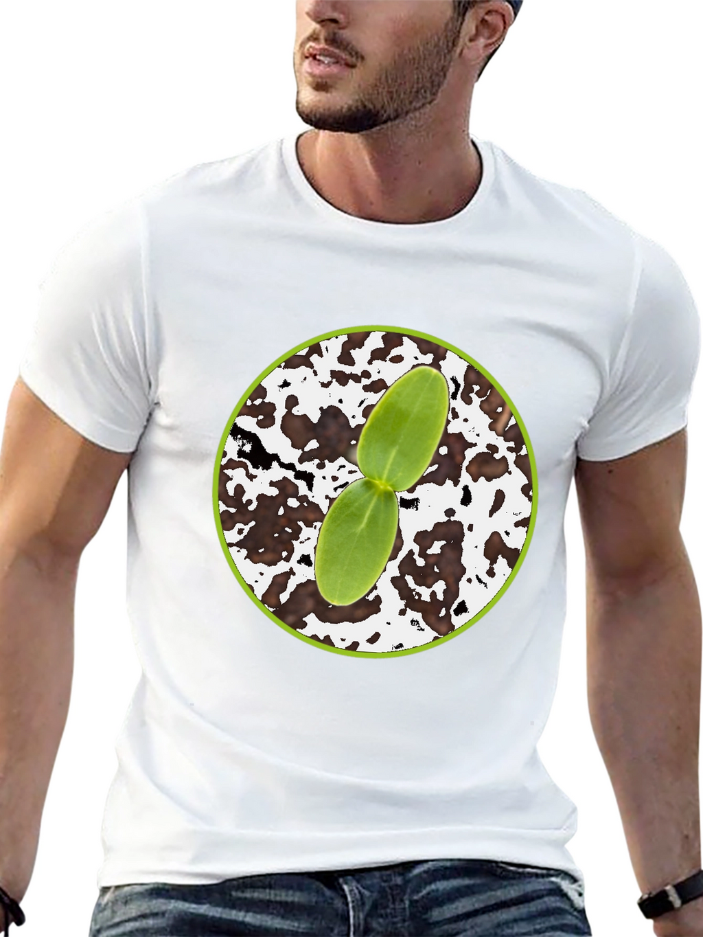 Seedling Graphic Tee - Black Cotton Comfort