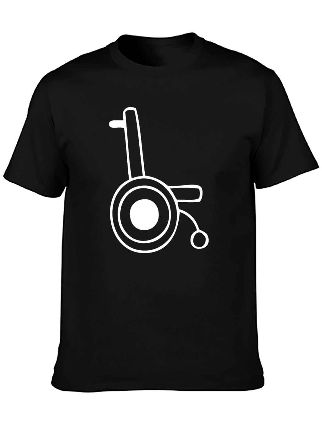 Wheelchair Graphic Tee - Black Cotton Blend