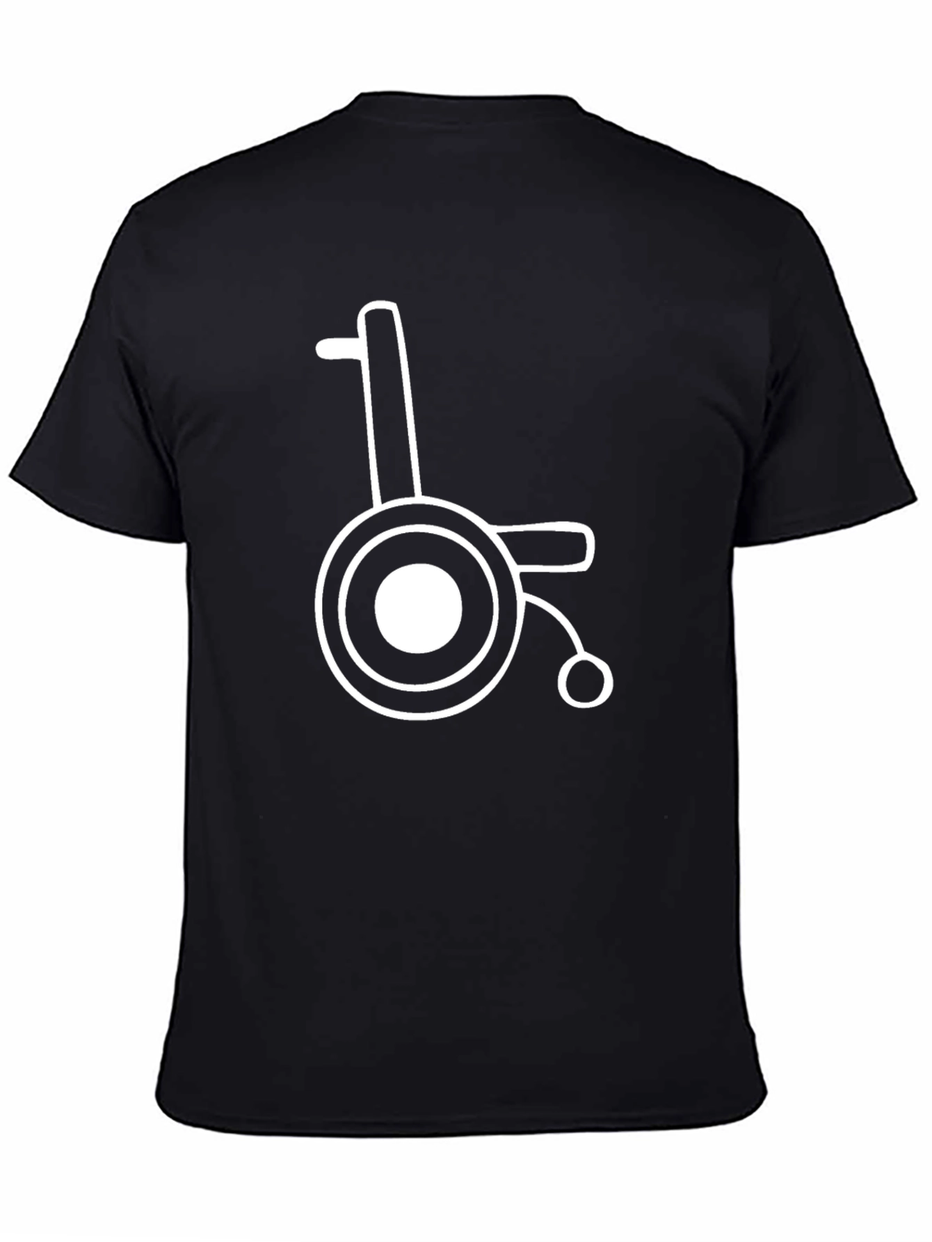 Wheelchair Graphic Tee - Black Cotton Blend