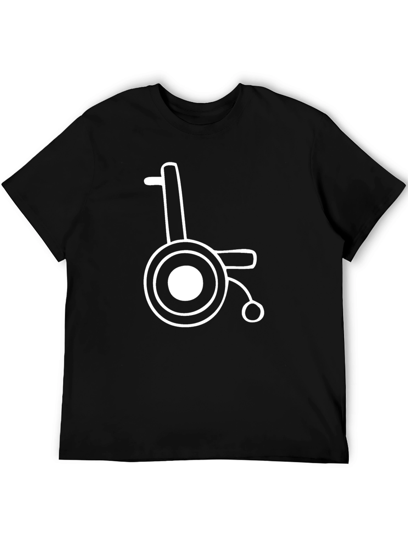 Wheelchair Graphic Tee - Black Cotton Blend