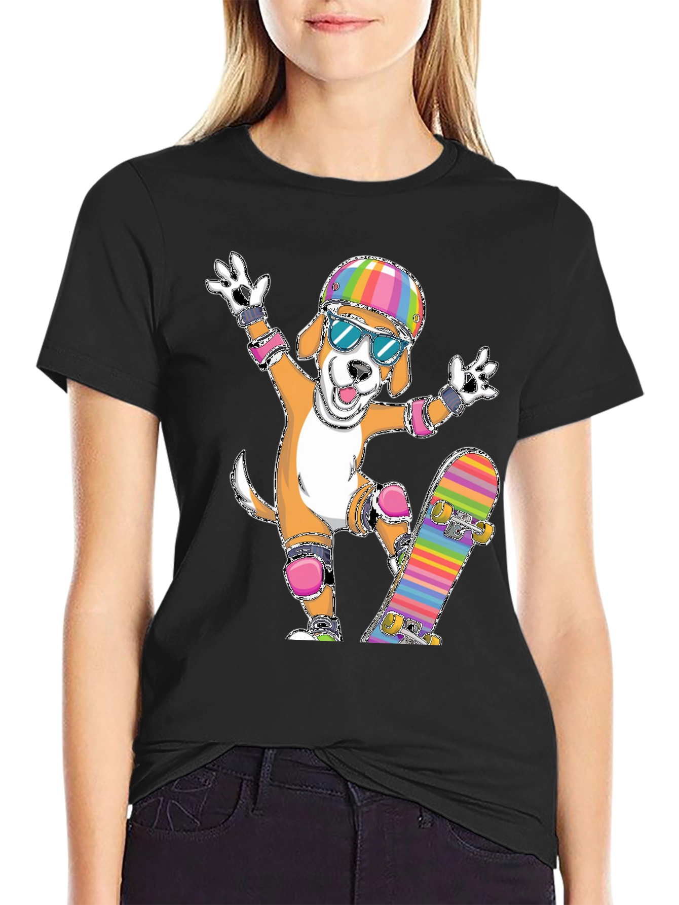 Dog Skateboarder Graphic Tee