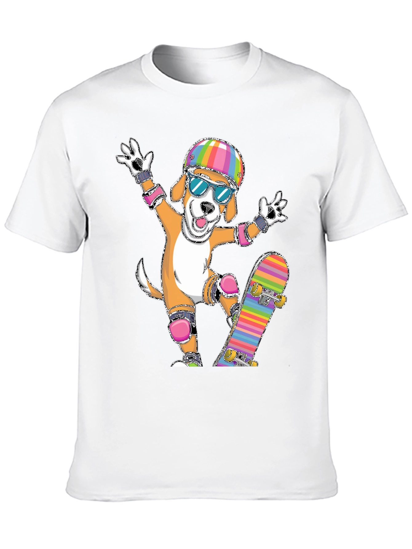 Dog Skateboarder Graphic Tee