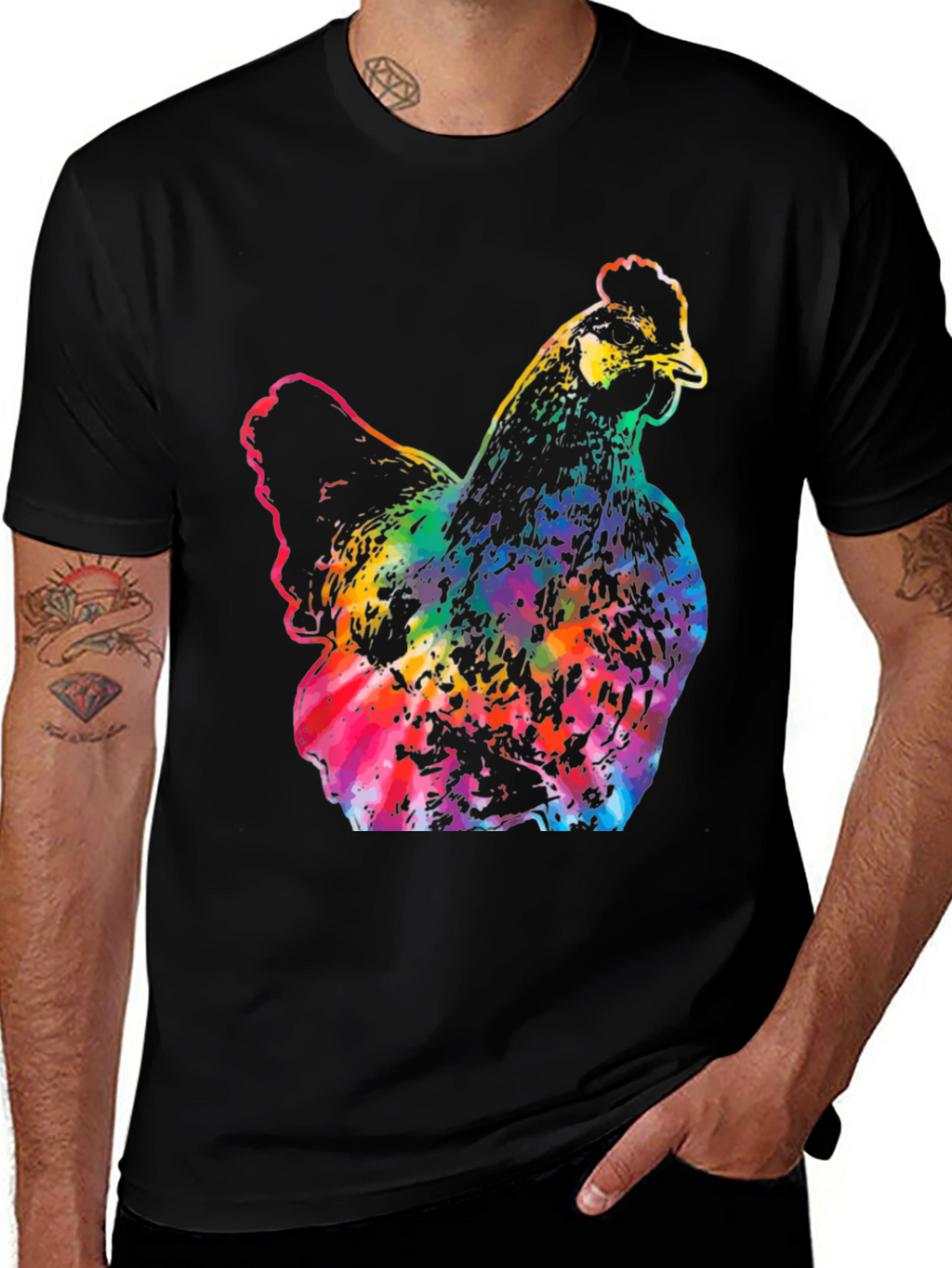 Vibrant Chicken Graphic Tee - Unisex