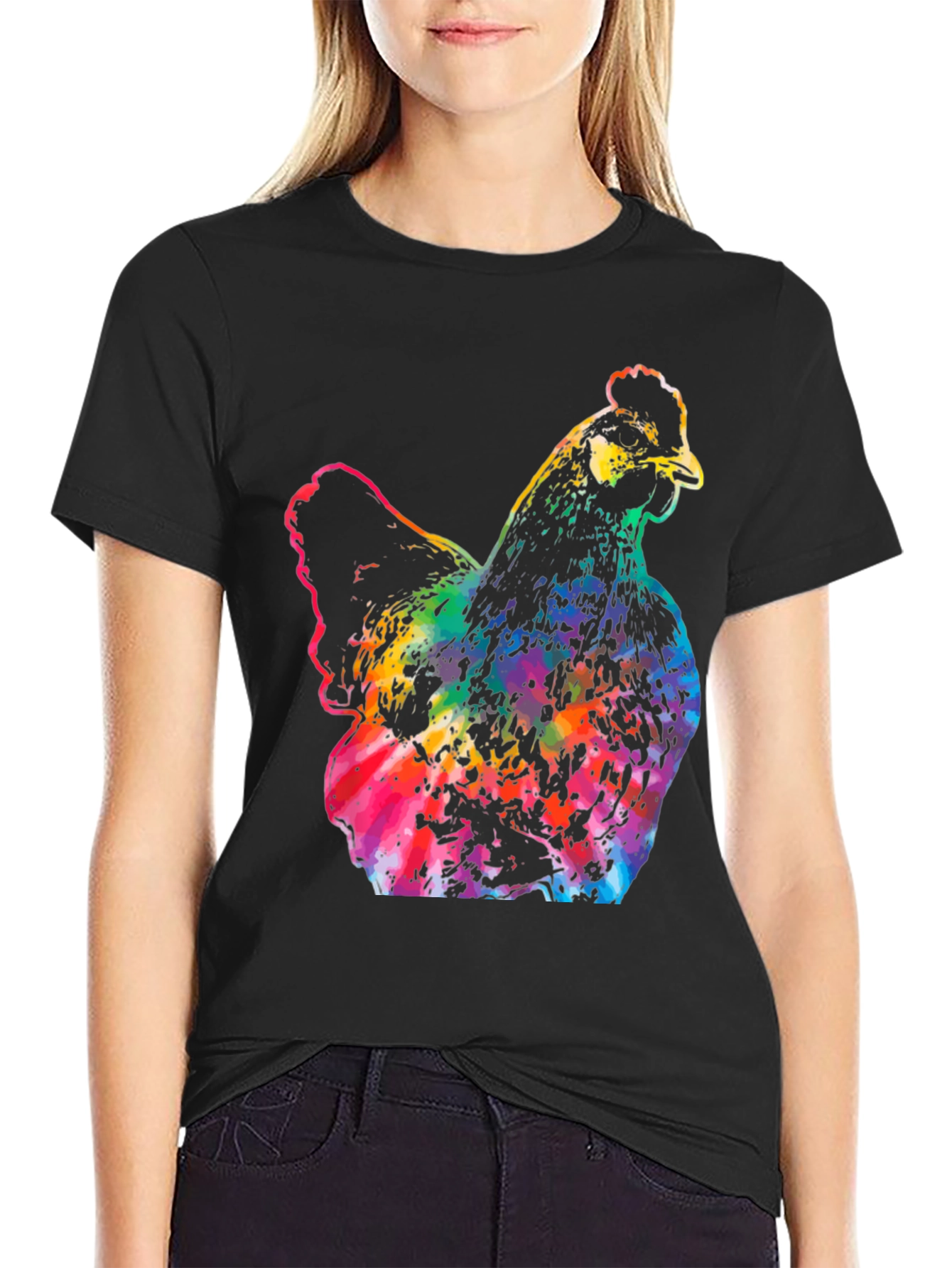 Vibrant Chicken Graphic Tee - Unisex