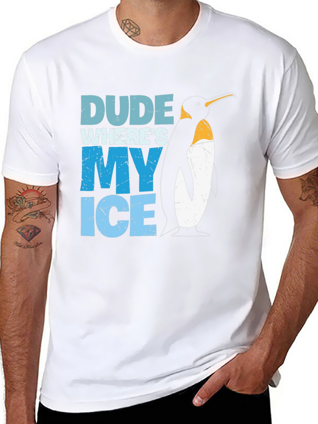 Dude Wheres My Ice Penguin T-Shirt