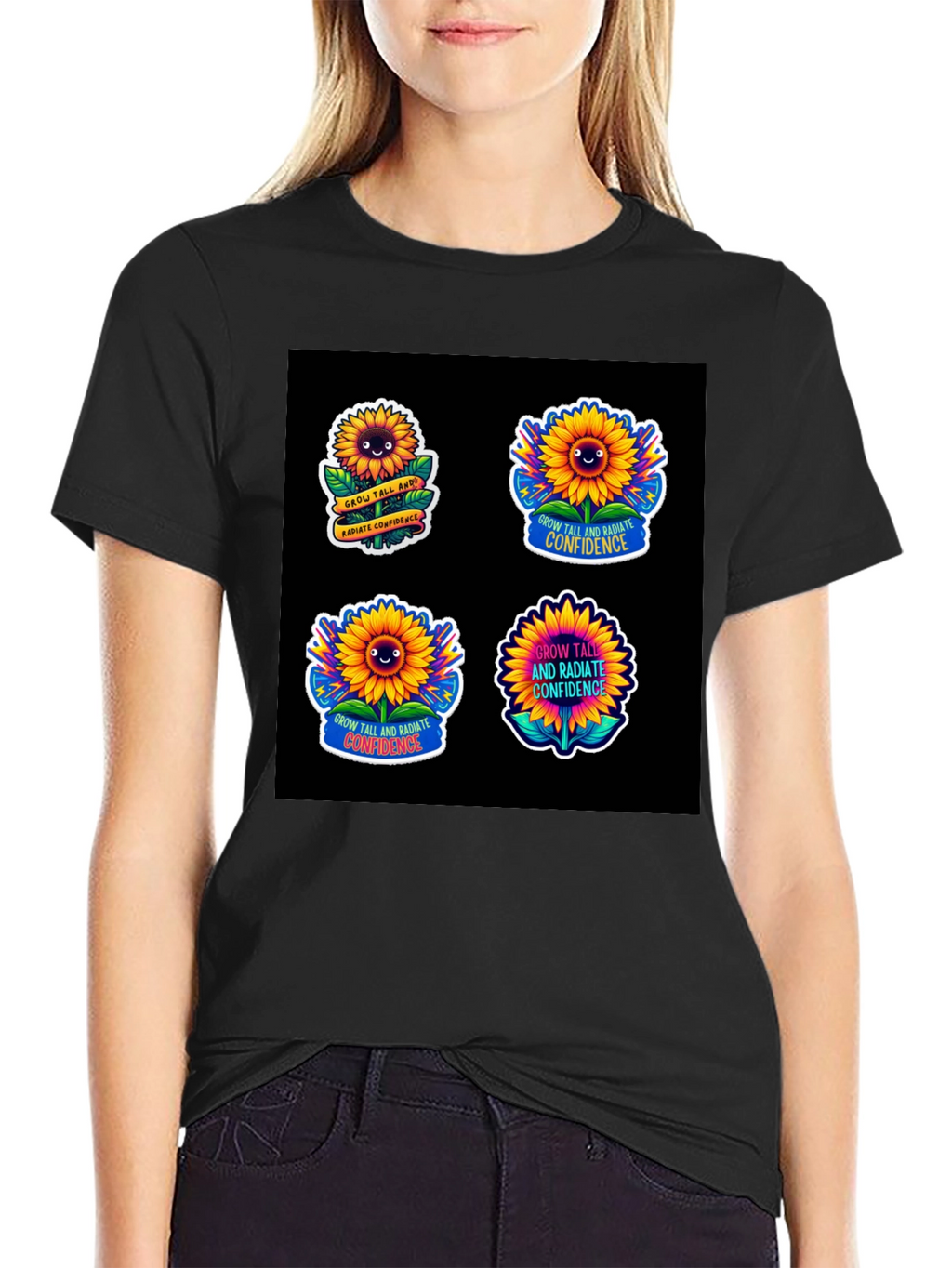 Sunflower Confidence T-Shirt: Grow Tall & Radiate Joy!