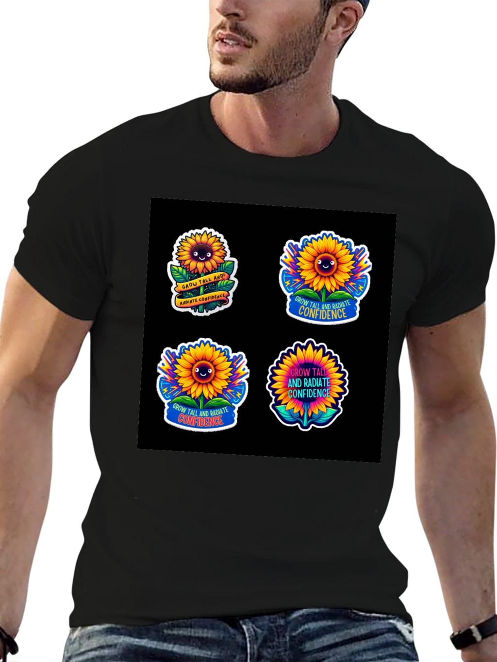 Sunflower Confidence T-Shirt: Grow Tall & Radiate Joy!