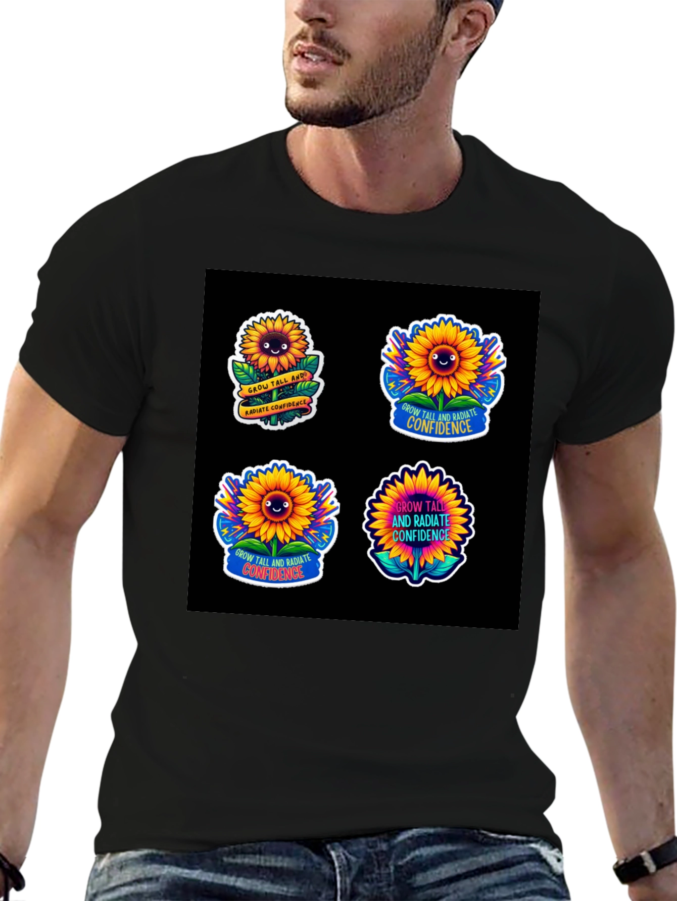 Sunflower Confidence T-Shirt: Grow Tall & Radiate Joy!