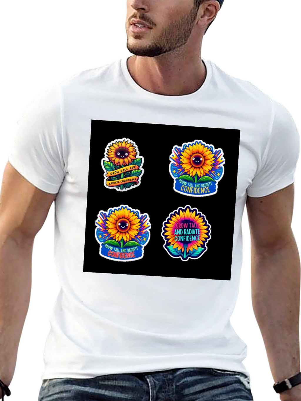 Sunflower Confidence T-Shirt: Grow Tall & Radiate Joy!