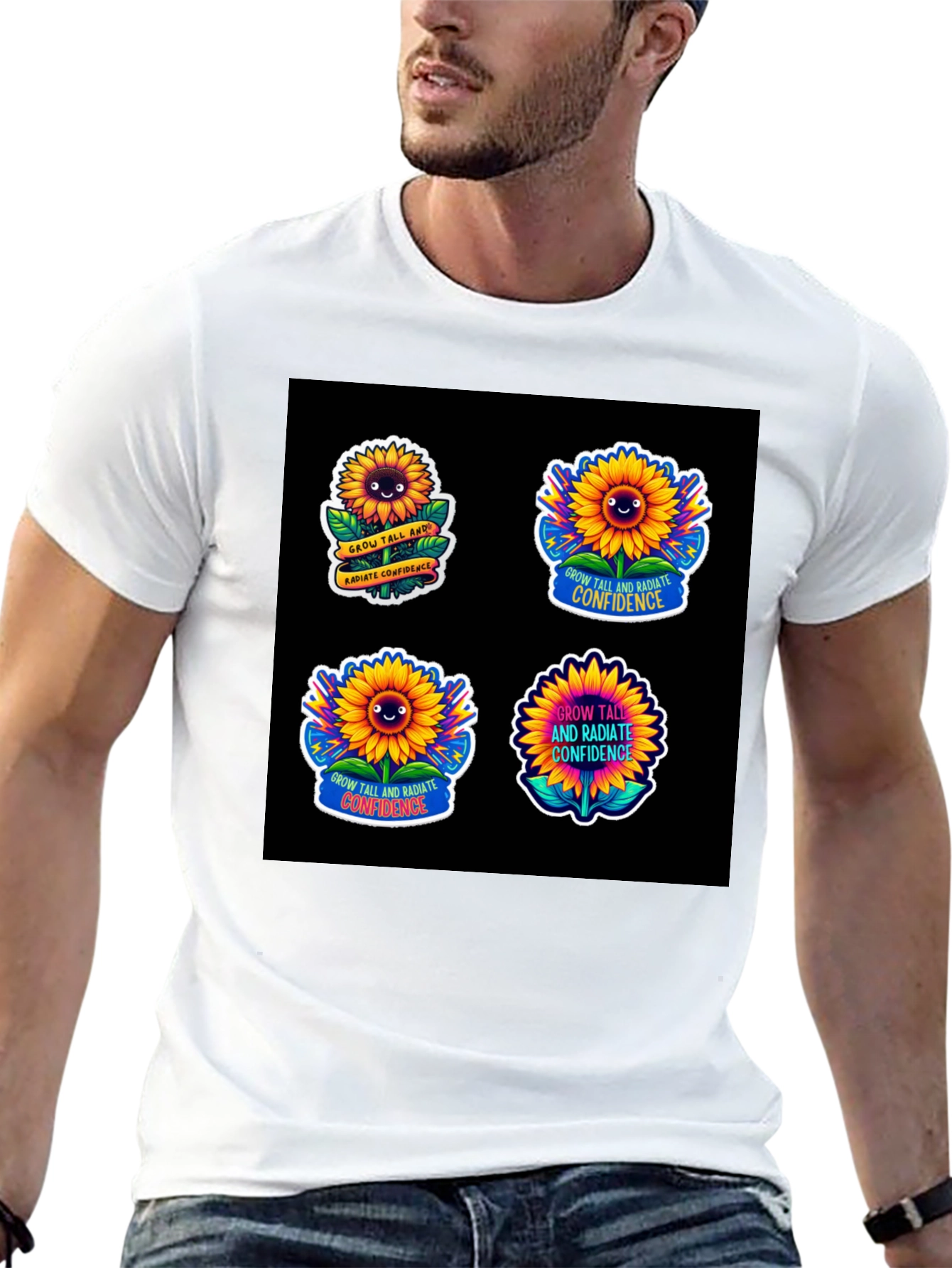 Sunflower Confidence T-Shirt: Grow Tall & Radiate Joy!