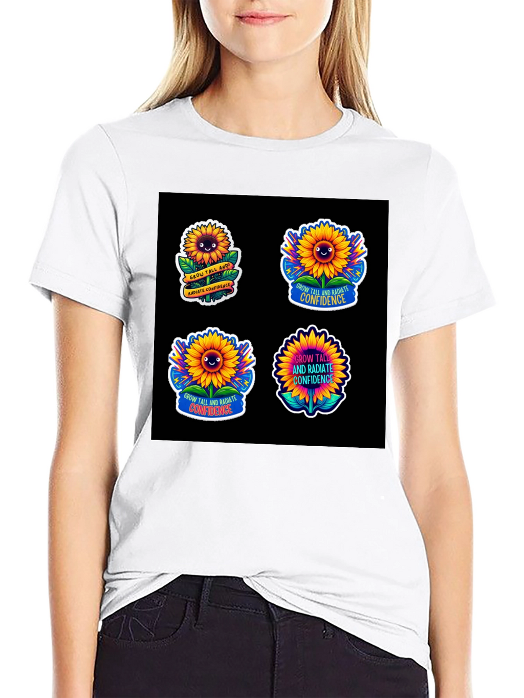 Sunflower Confidence T-Shirt: Grow Tall & Radiate Joy!