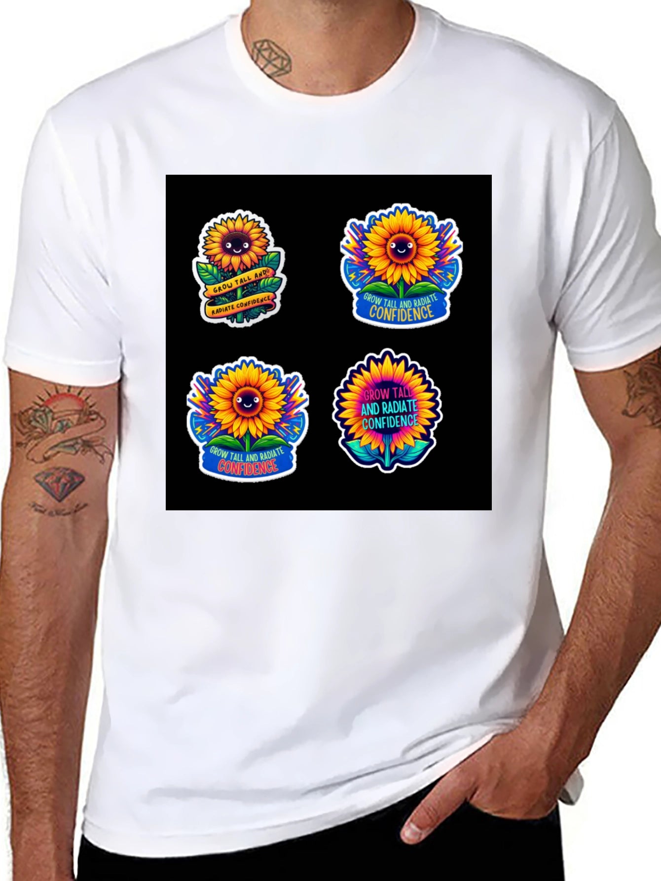 Sunflower Confidence T-Shirt: Grow Tall & Radiate Joy!
