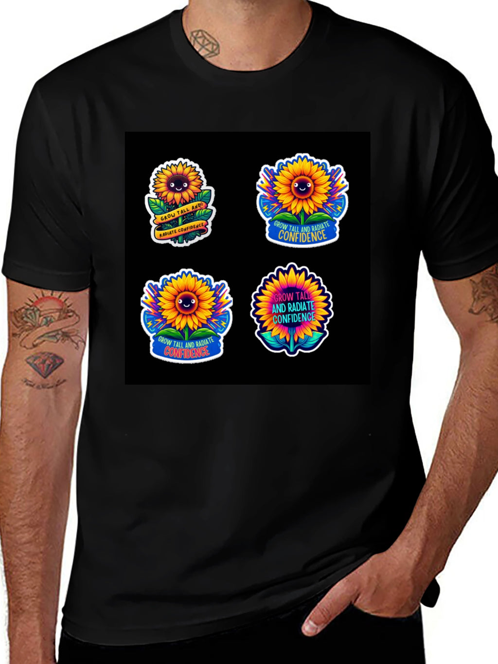 Sunflower Confidence T-Shirt: Grow Tall & Radiate Joy!