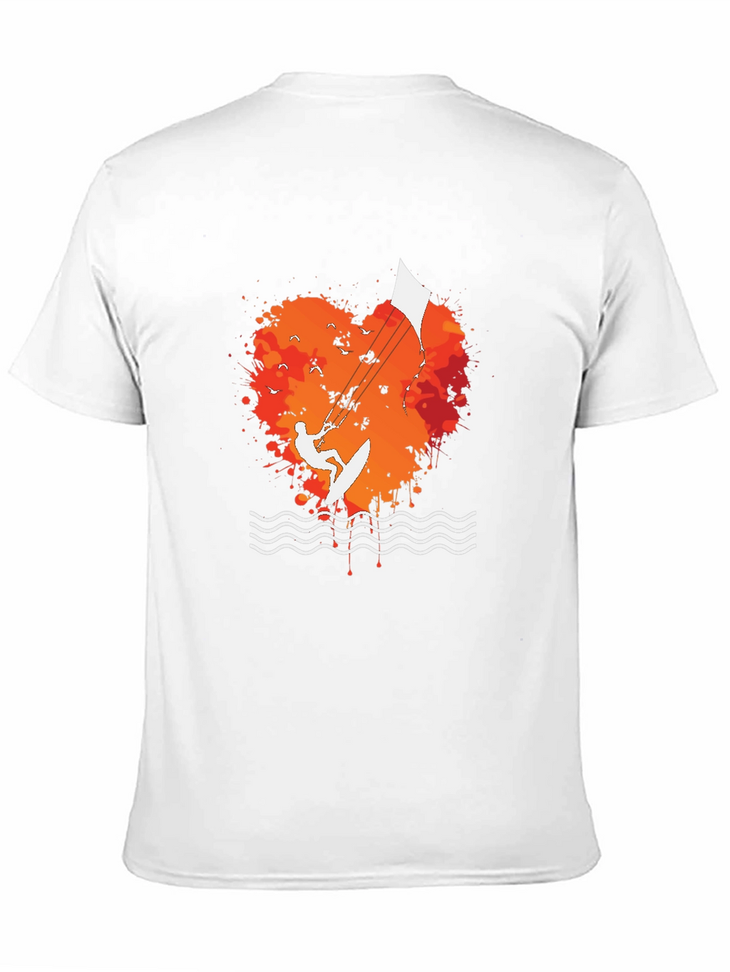 Kitesurfing Heart T-Shirt - Black