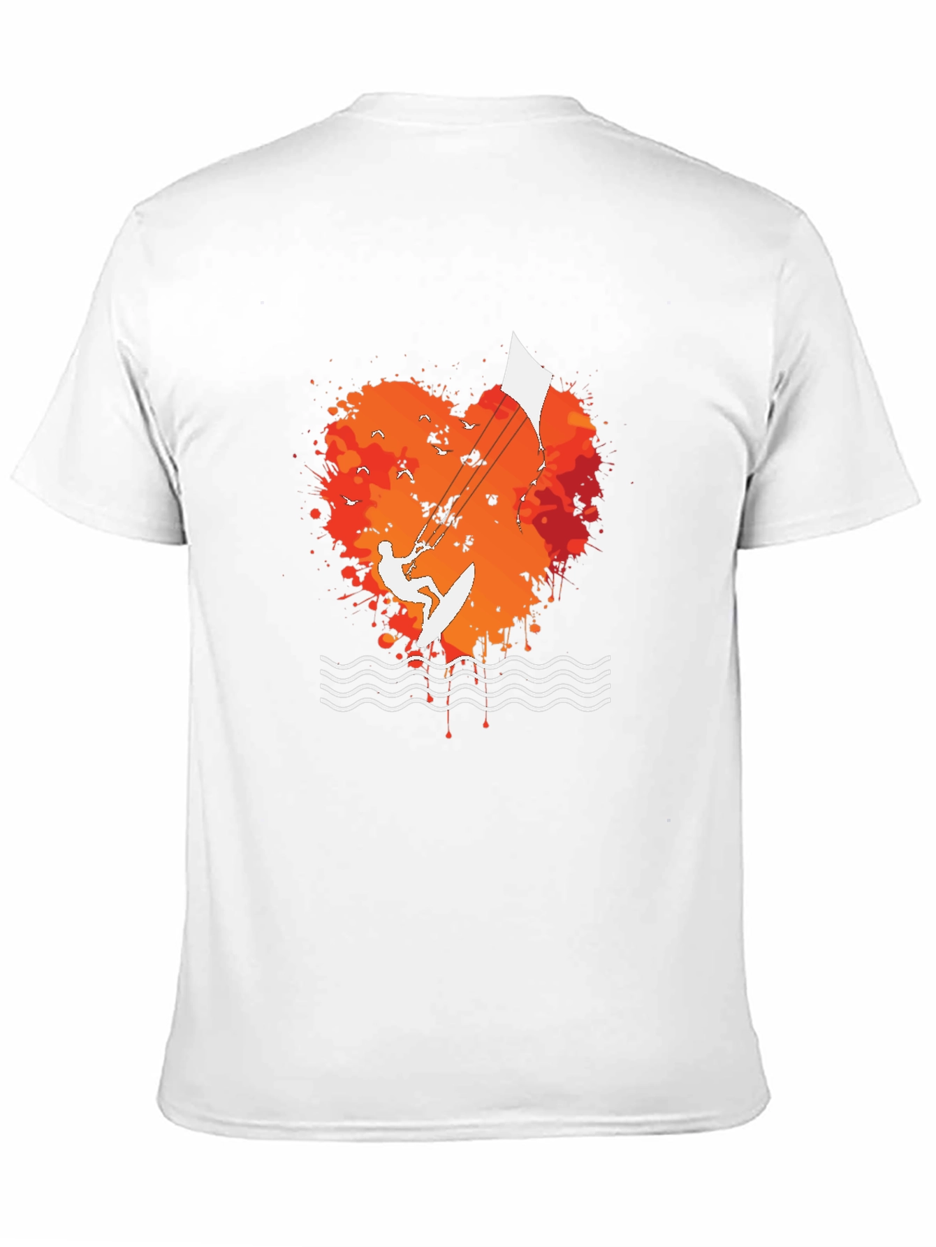 Kitesurfing Heart T-Shirt - Black
