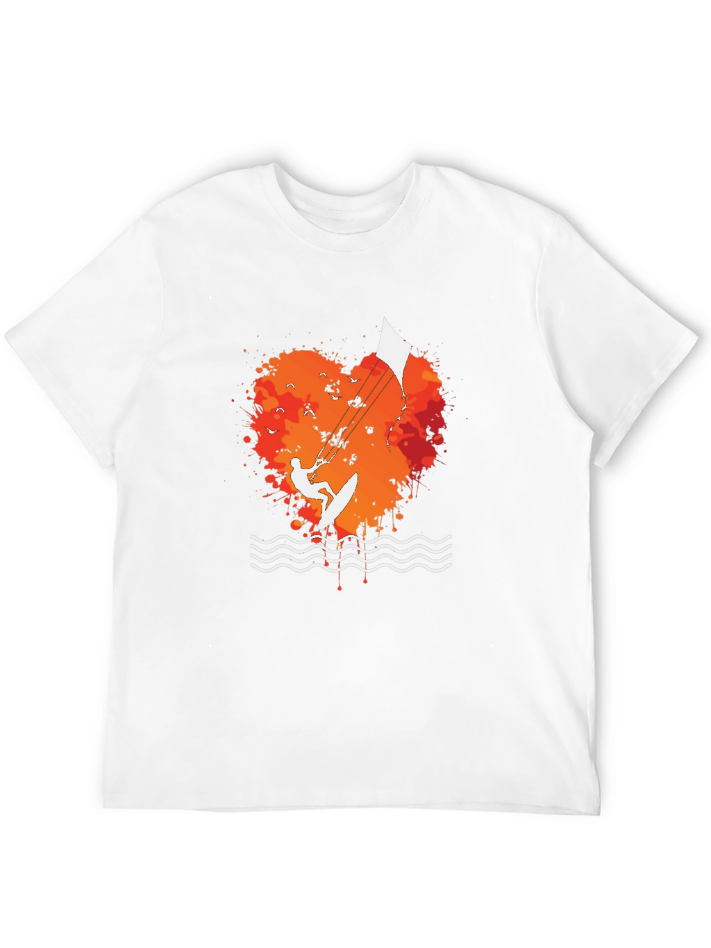 Kitesurfing Heart T-Shirt - Black