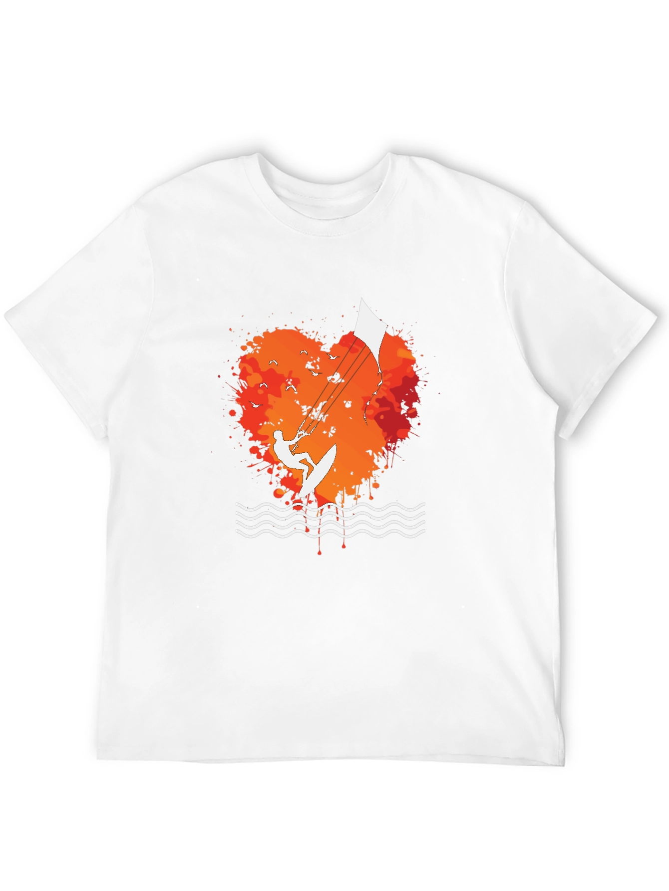Kitesurfing Heart T-Shirt - Black