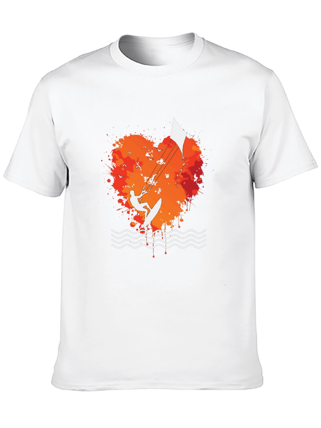 Kitesurfing Heart T-Shirt - Black
