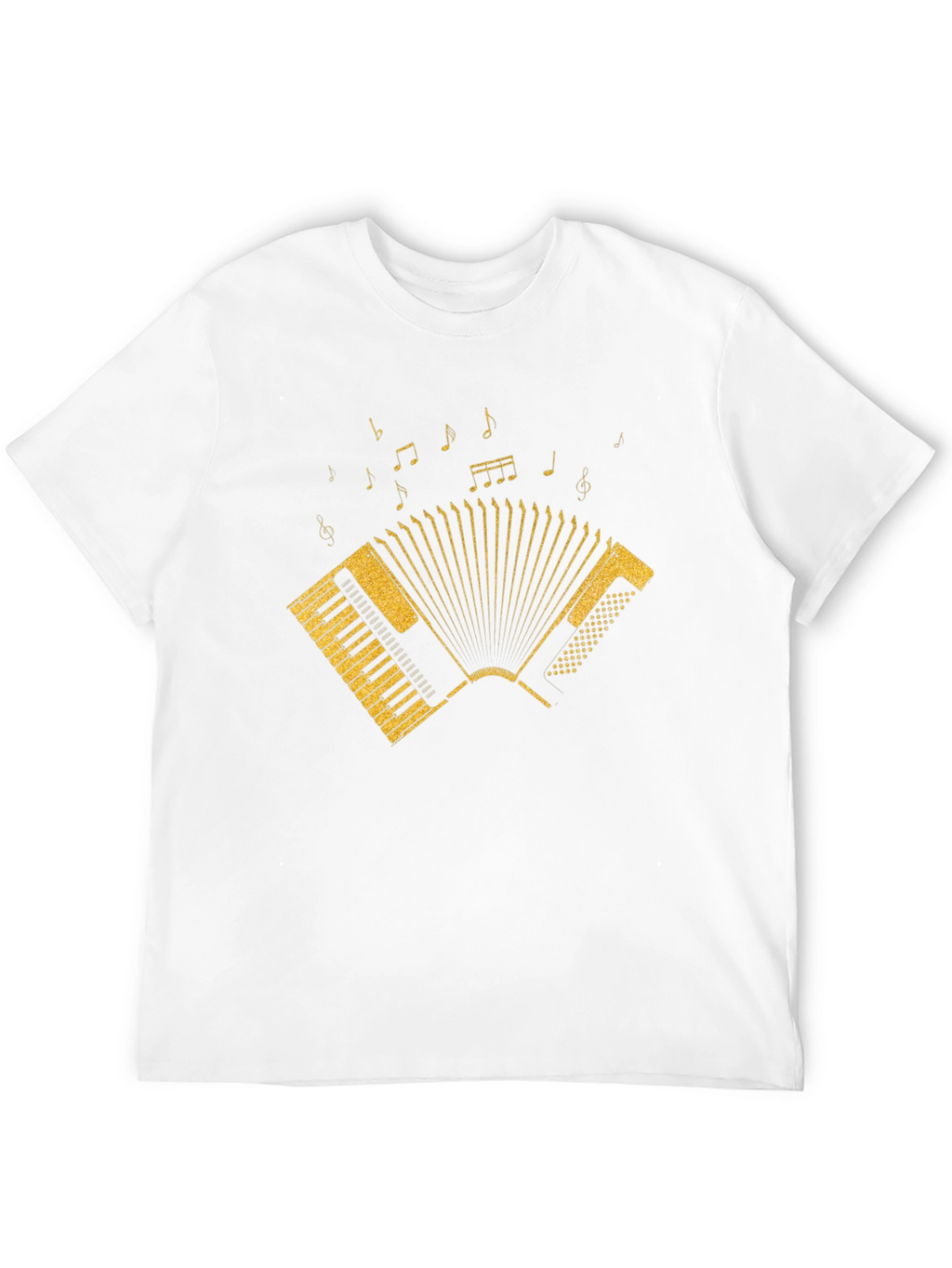Accordion Music Notes Graphic Tee