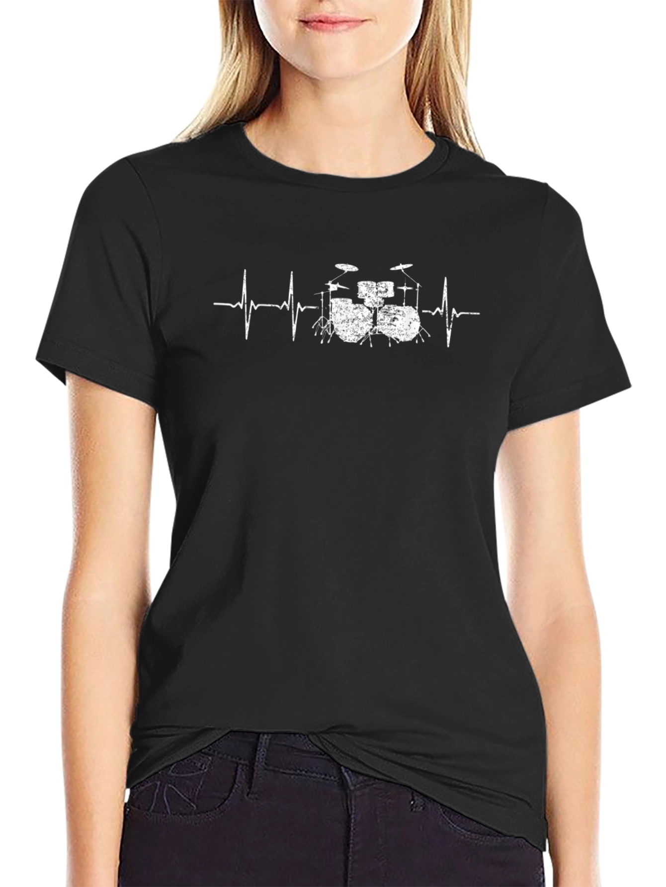 Drum Heartbeat T-Shirt - Musician Style