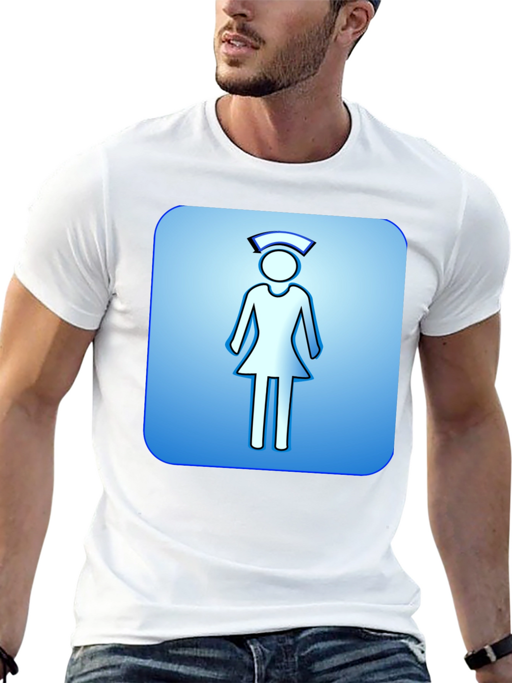 Nurse Symbol Graphic T-Shirt - Comfortable Cotton Blend