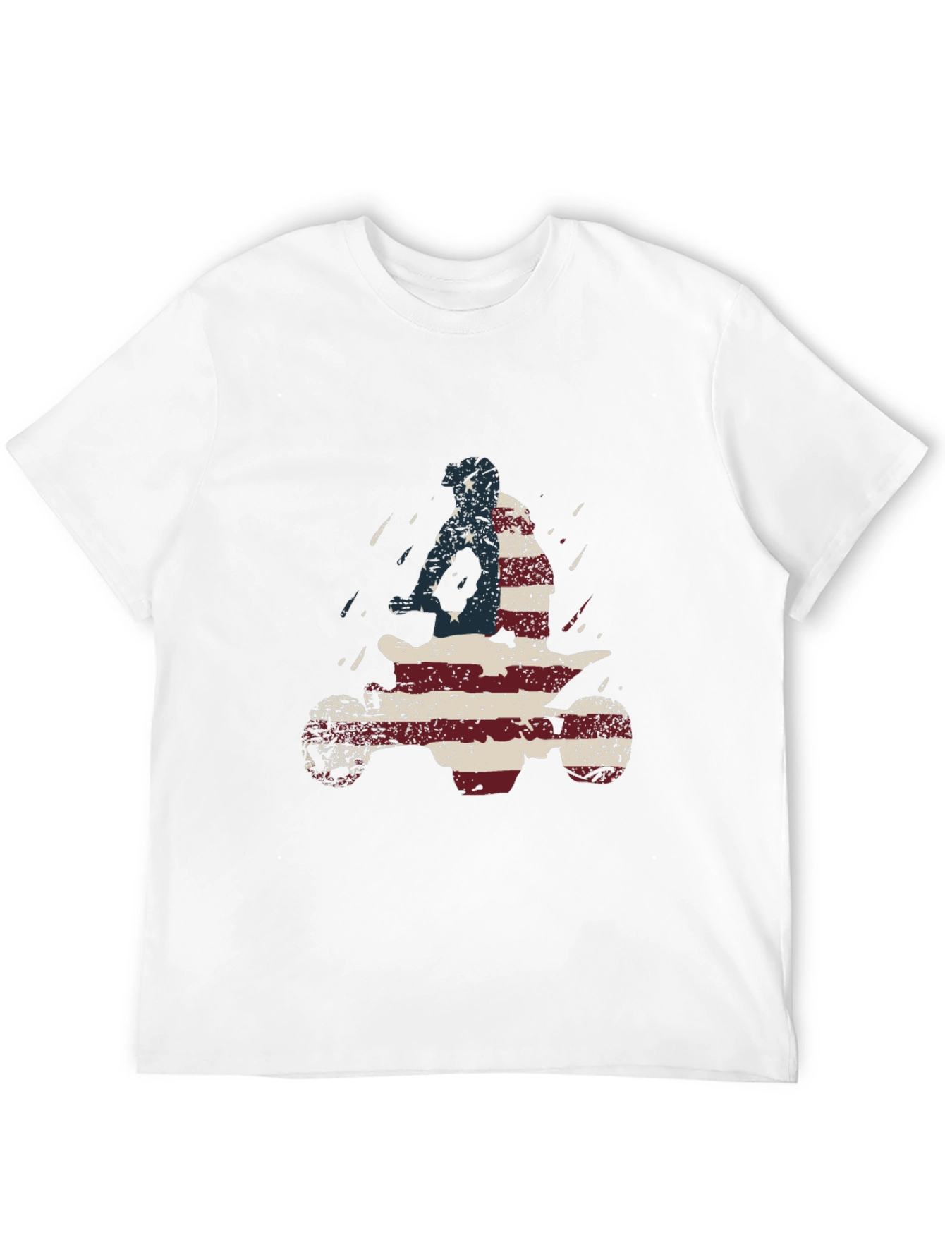 USA Flag ATV Rider T-Shirt