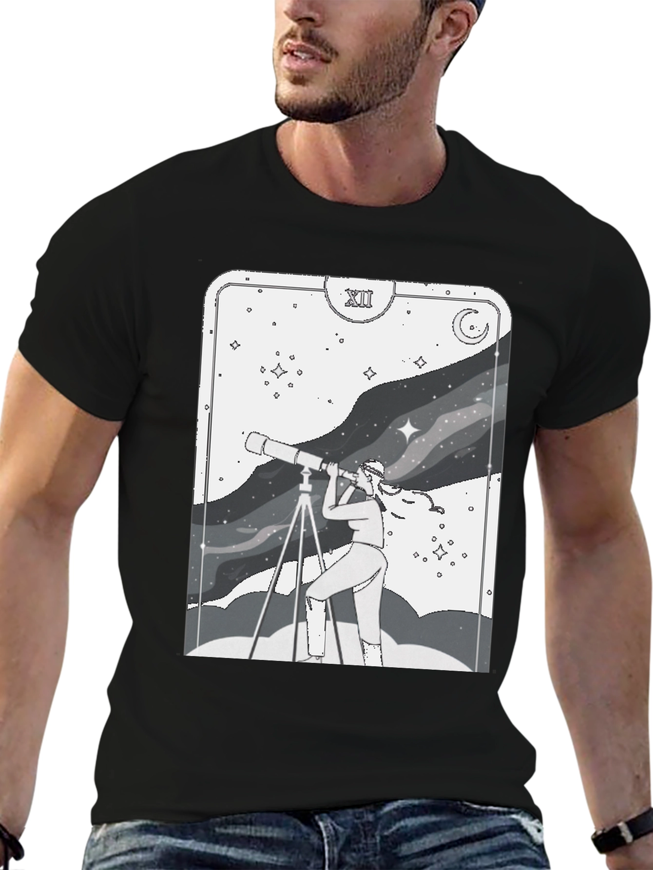 Celestial Explorer Graphic Tee - Unisex Stargazer Shirt