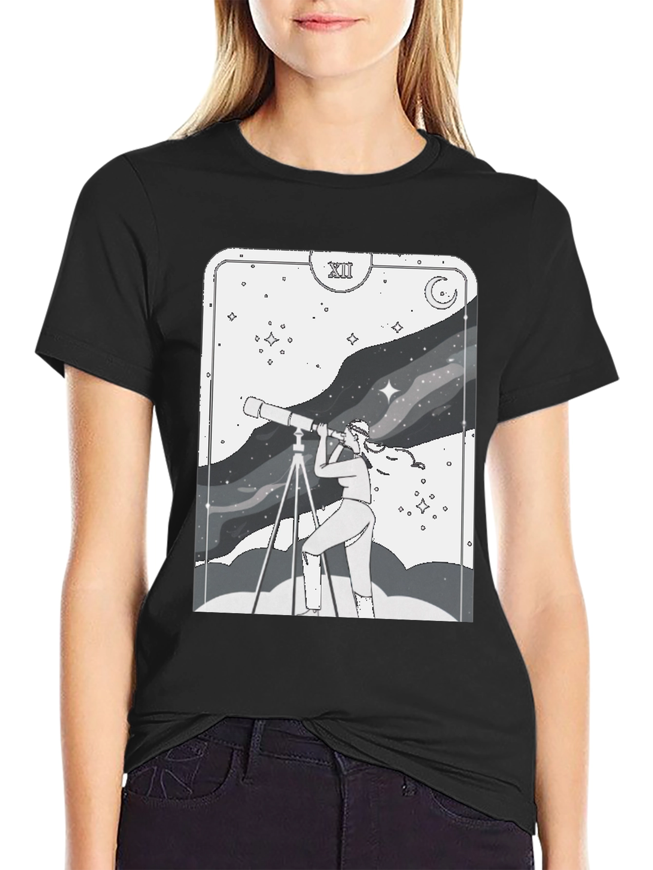 Celestial Explorer Graphic Tee - Unisex Stargazer Shirt