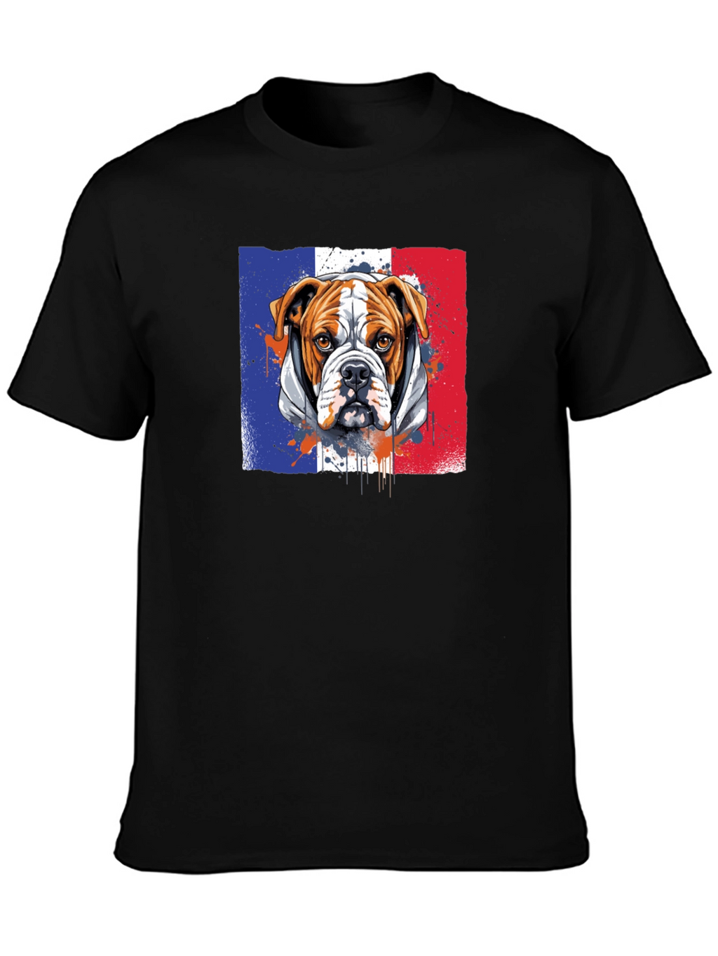 French Bulldog Flag Graphic T-Shirt