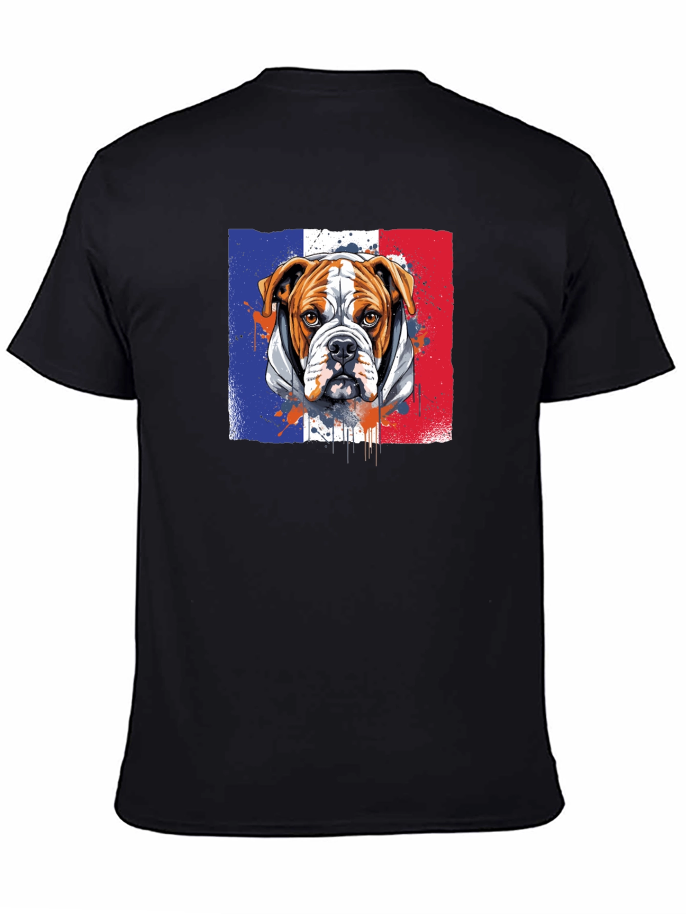 French Bulldog Flag Graphic T-Shirt