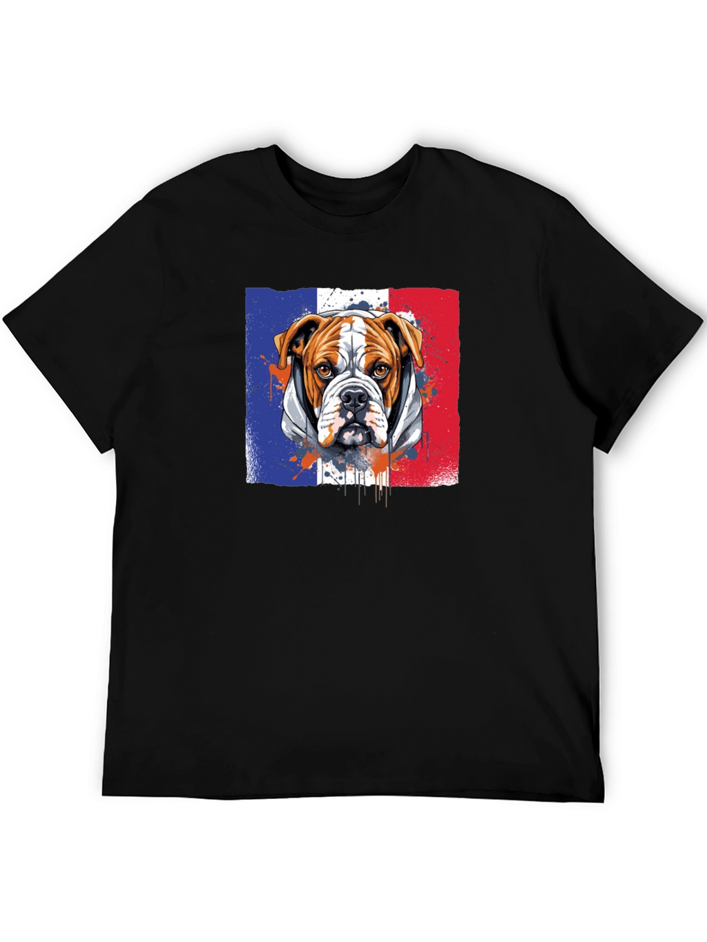 French Bulldog Flag Graphic T-Shirt