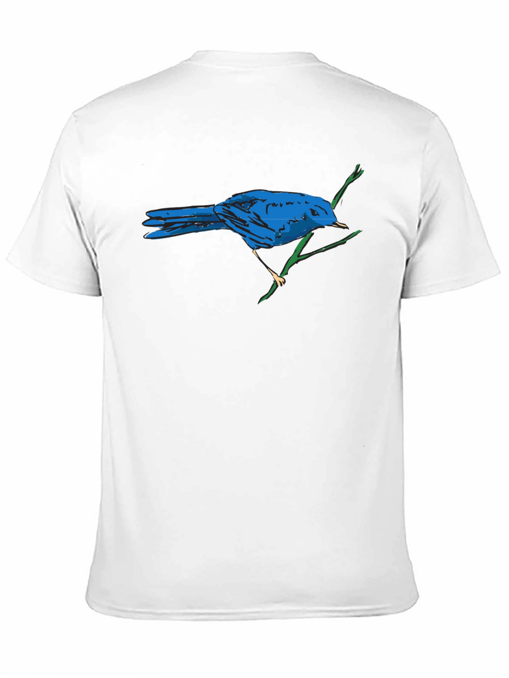 Blue Bird Graphic Print T-Shirt