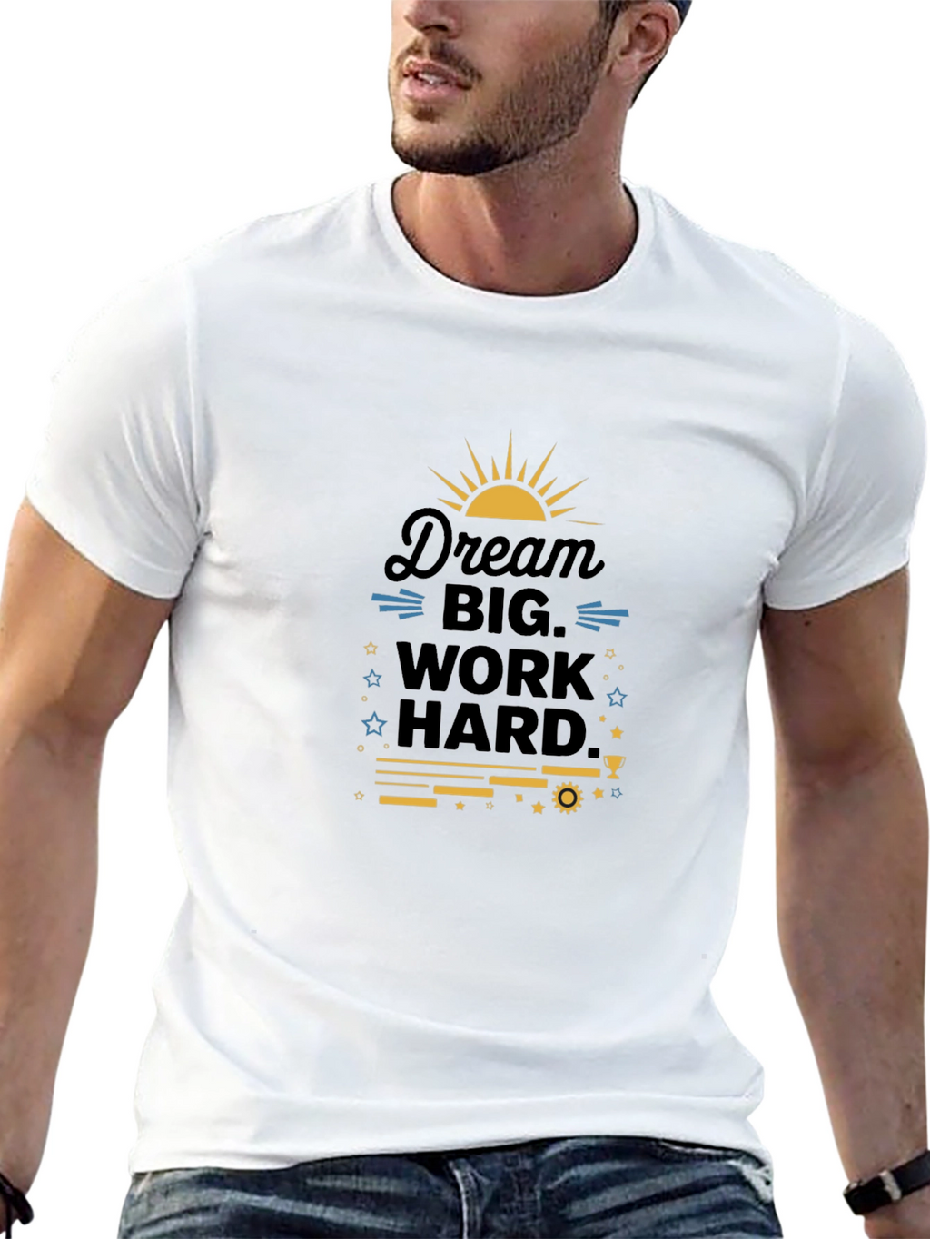 Dream Big Work Hard Graphic T-Shirt