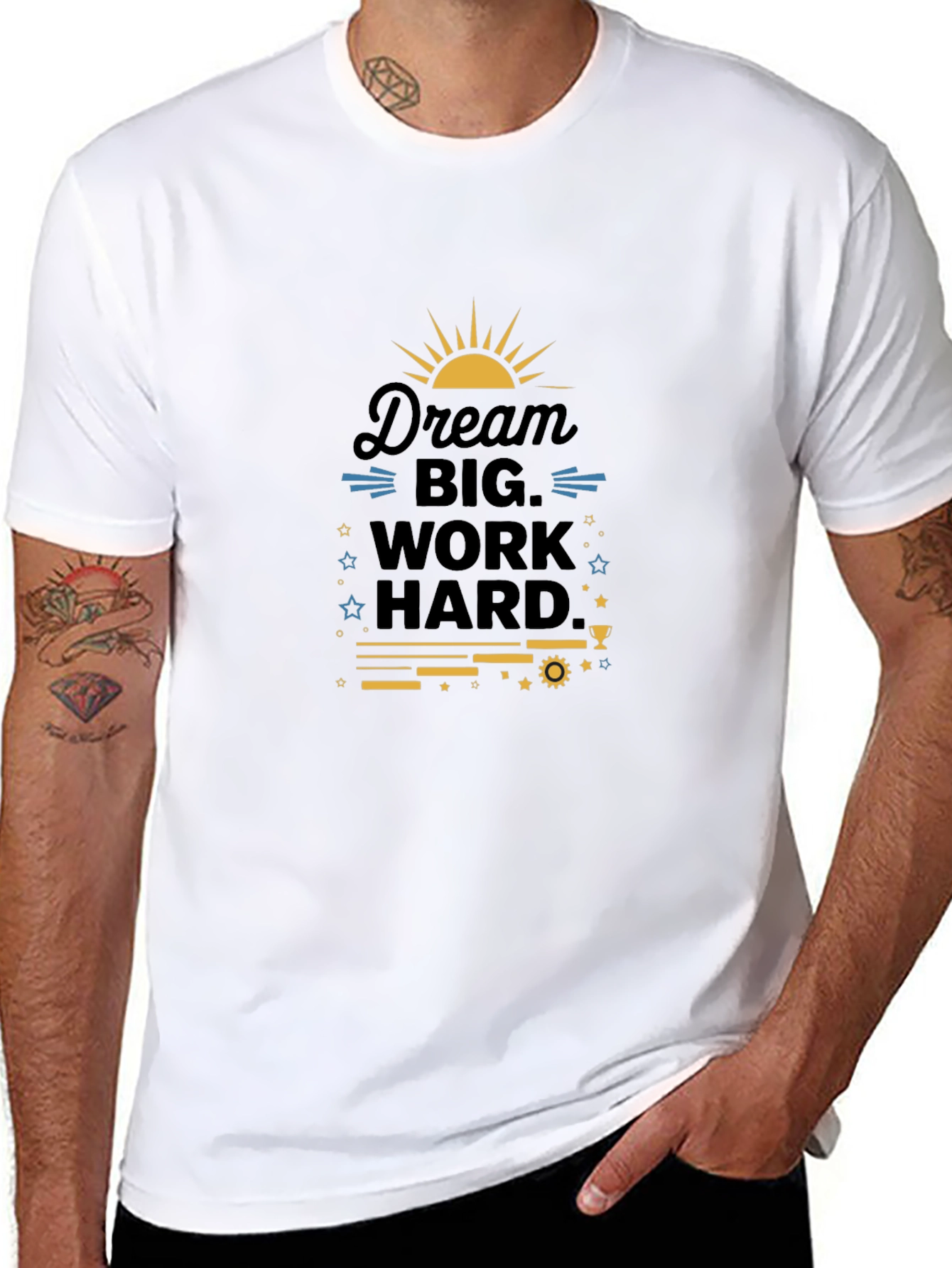 Dream Big Work Hard Graphic T-Shirt