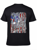 Motorcycle American Flag Graphic Tee