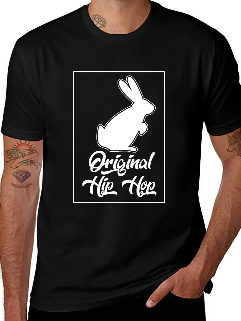 Original Hip Hop Rabbit T-Shirt - Unique Design