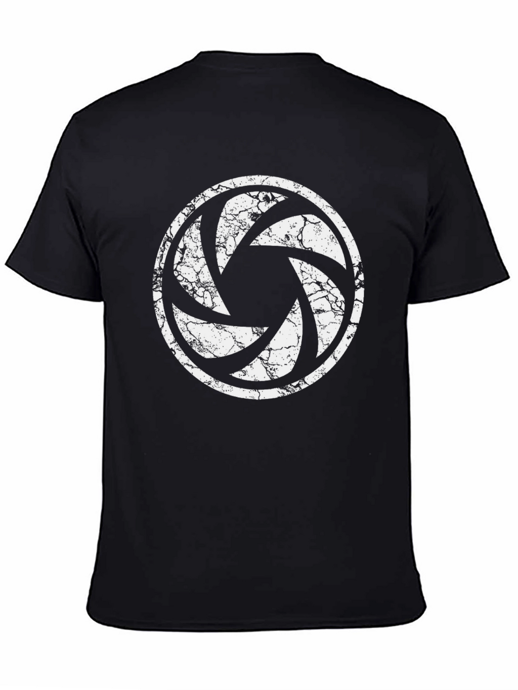 Photographer Aperture Distressed Black T-Shirt