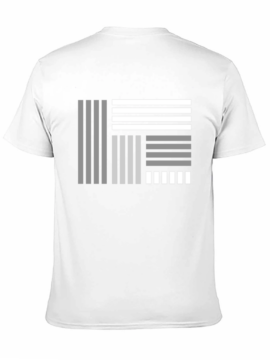Abstract Geometric Striped Graphic Black T-Shirt