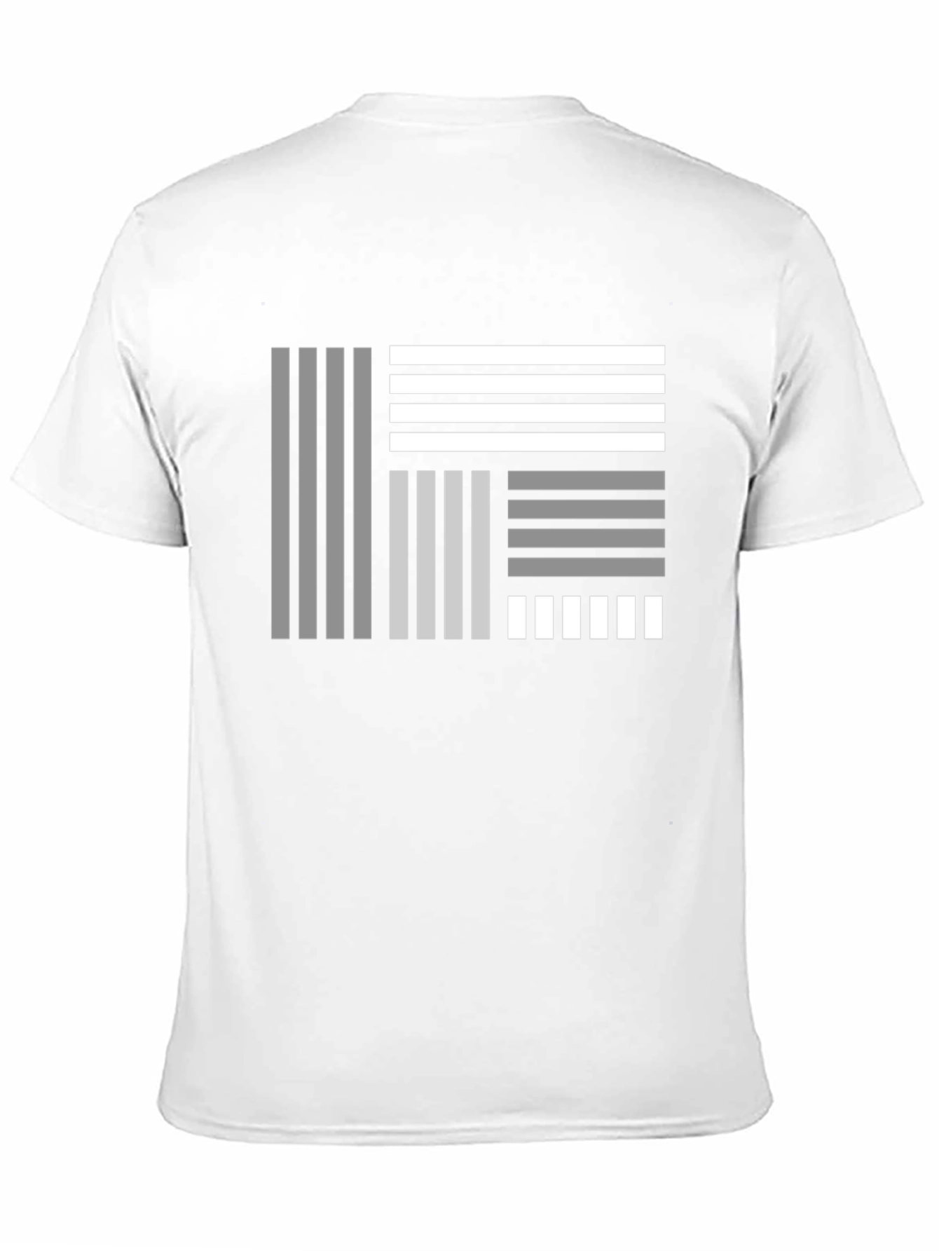 Abstract Geometric Striped Graphic Black T-Shirt