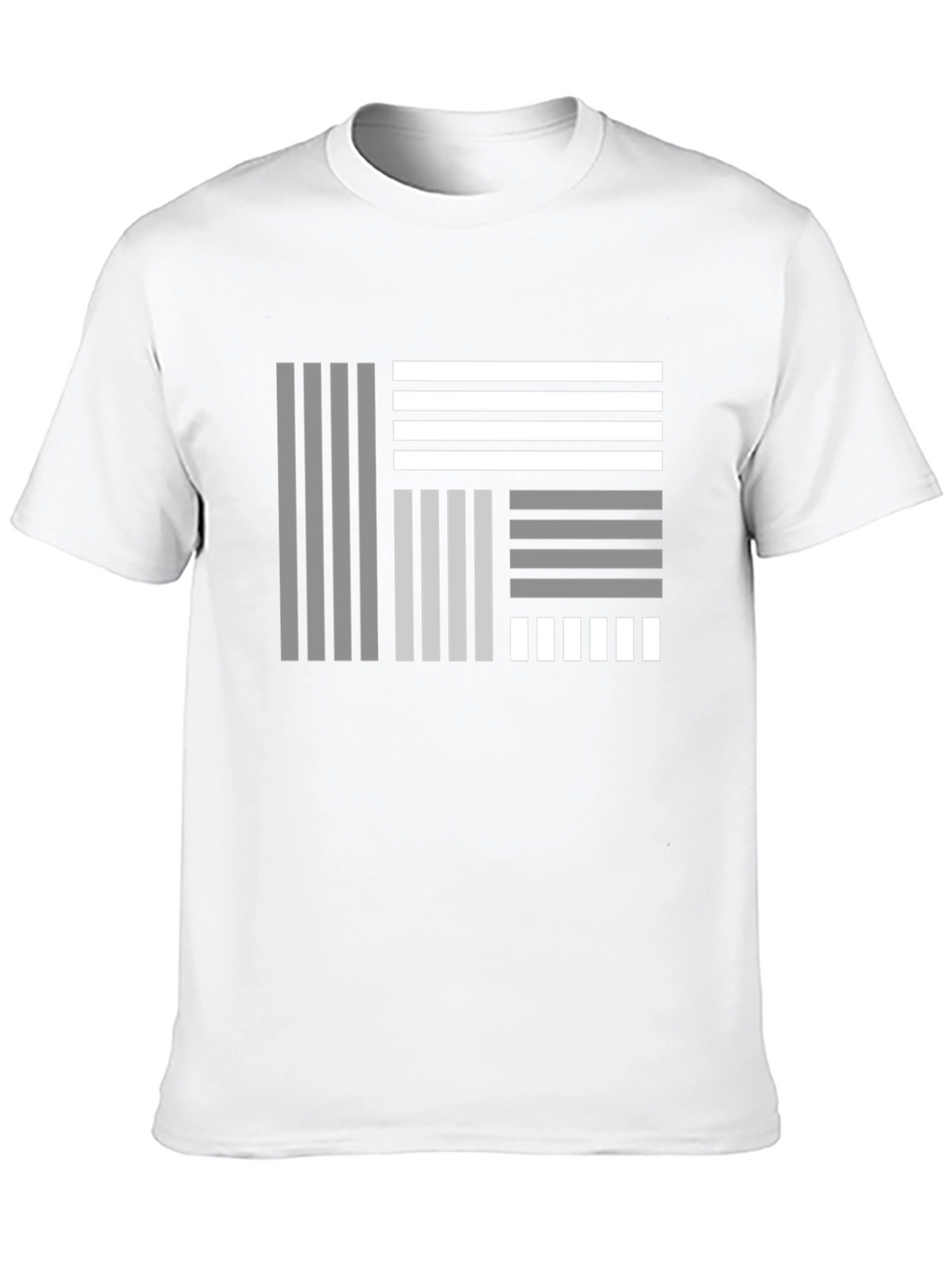 Abstract Geometric Striped Graphic Black T-Shirt