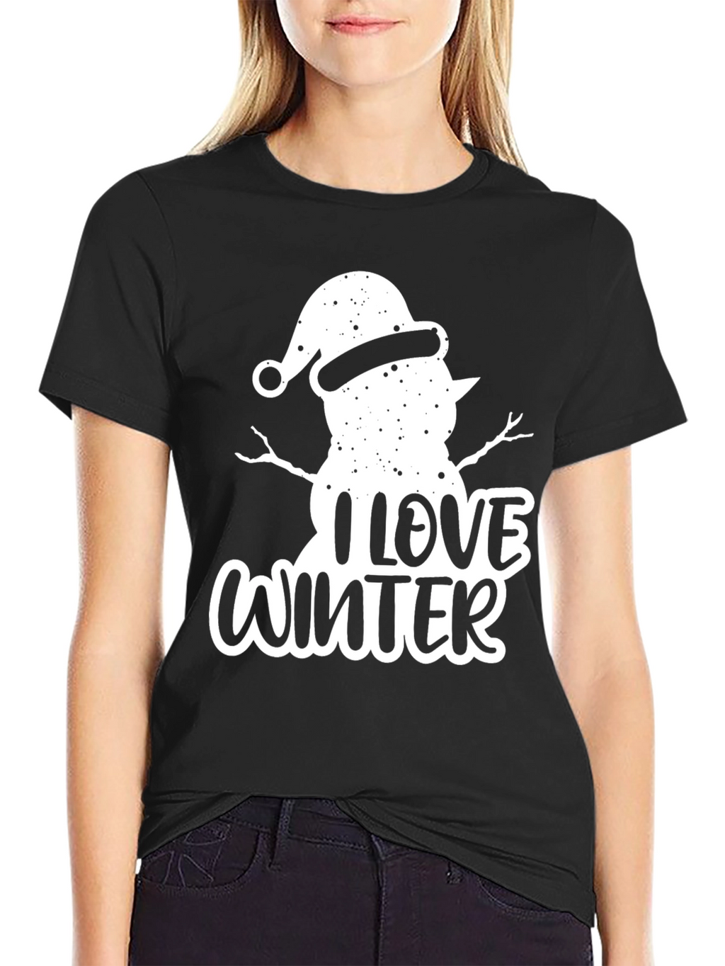 I Love Winter Snowman Graphic Tee