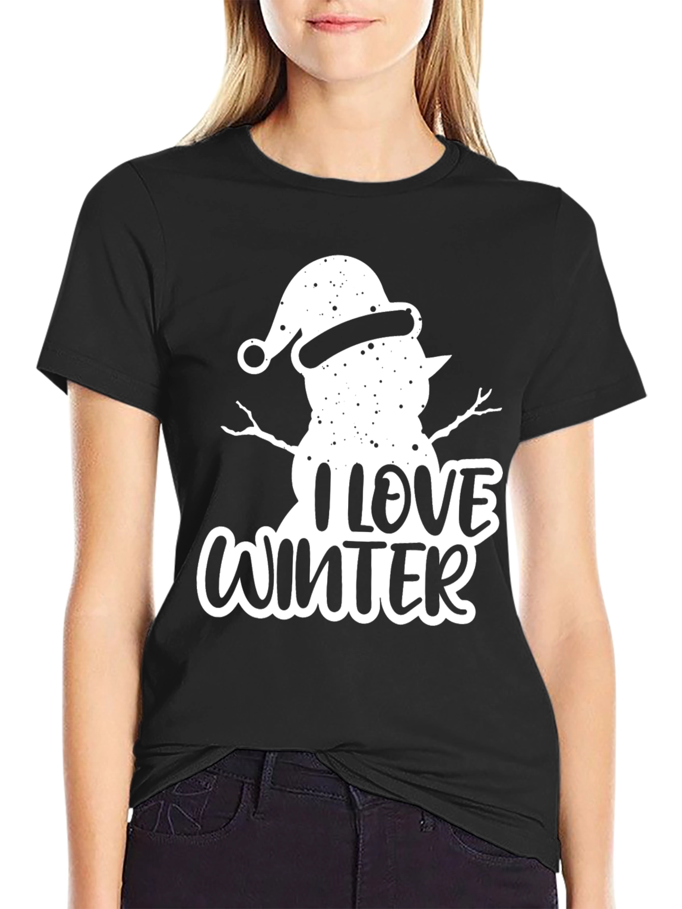 I Love Winter Snowman Graphic Tee