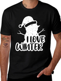 I Love Winter Snowman Graphic Tee
