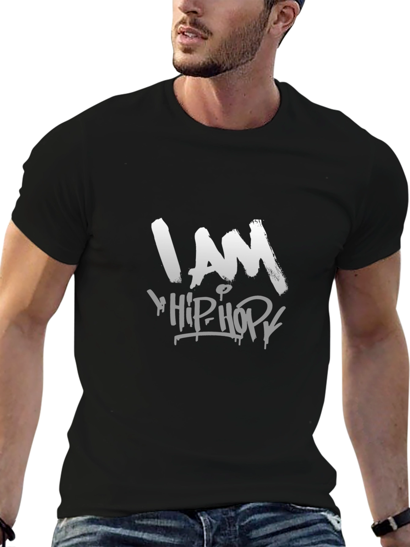I AM HIP HOP Graphic T-Shirt - Black