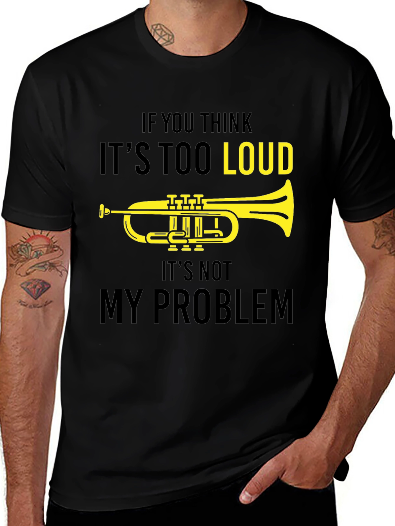 Funny Musician T-Shirt: If You Think Its Too Loud Trumpet Tee
