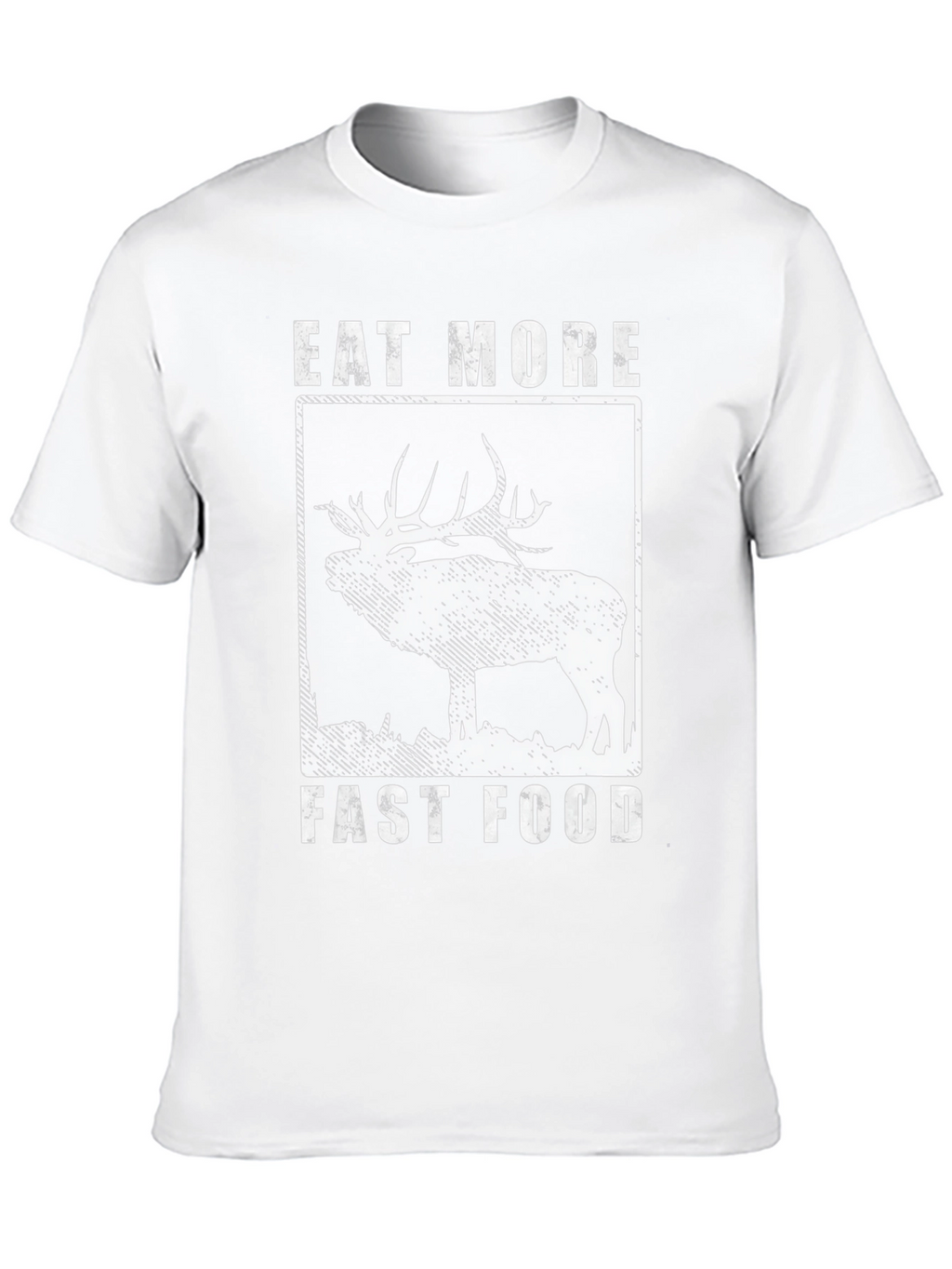 Eat More Fast Food Elk T-Shirt - Black