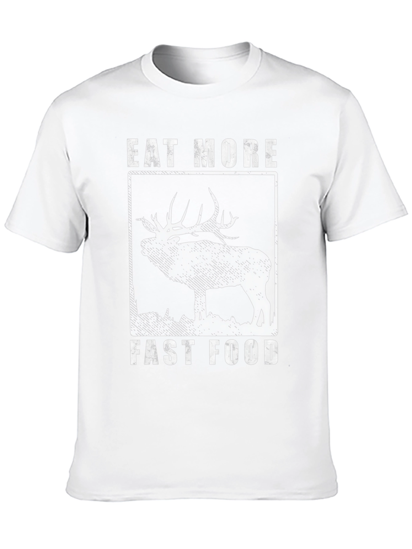Eat More Fast Food Elk T-Shirt - Black