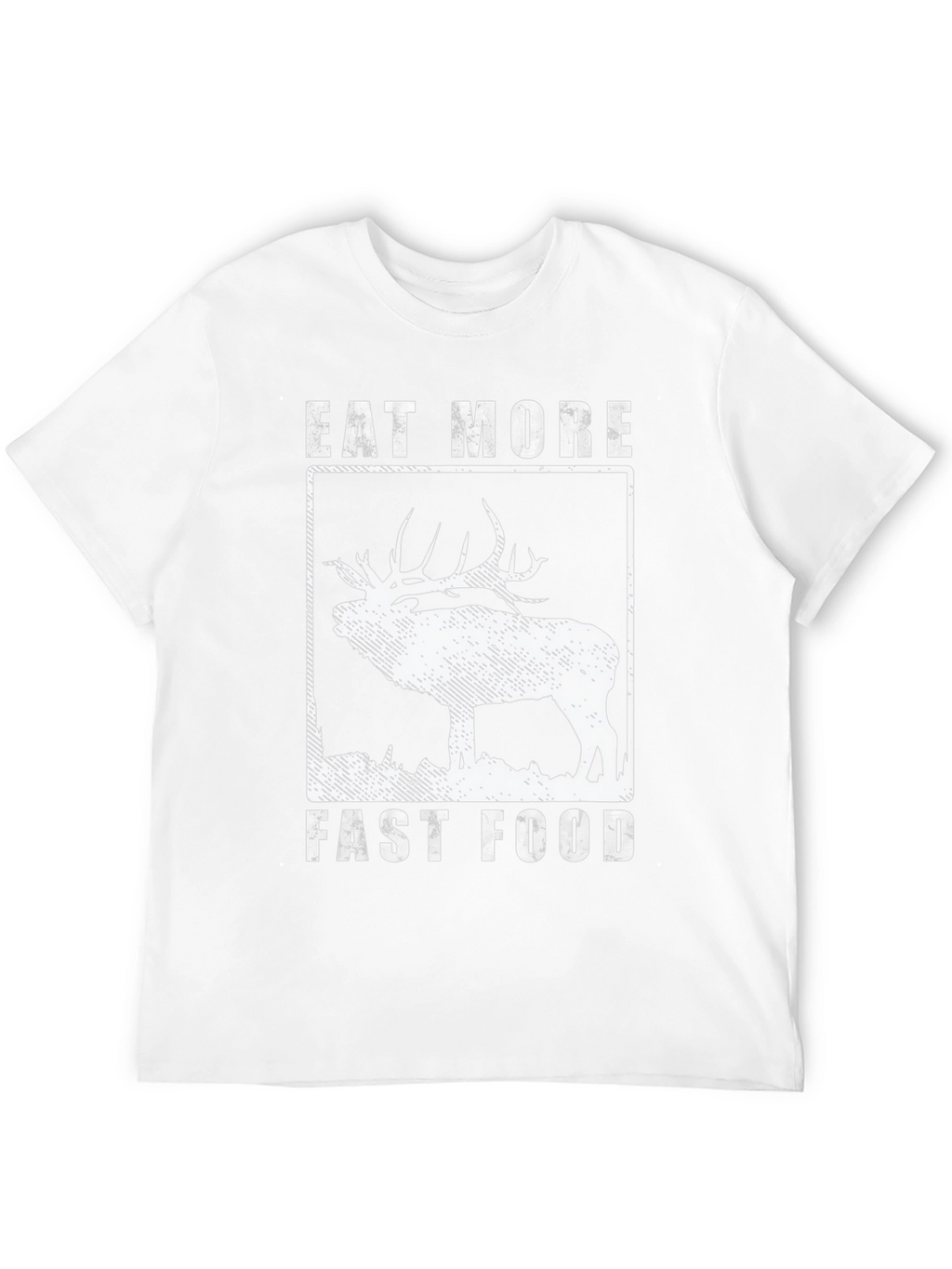 Eat More Fast Food Elk T-Shirt - Black