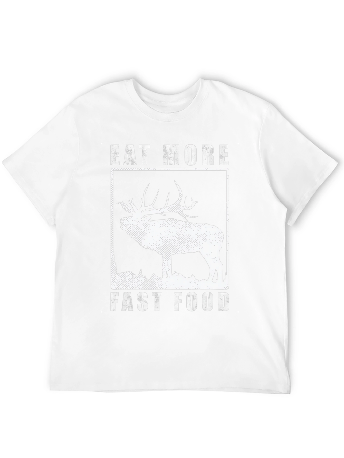 Eat More Fast Food Elk T-Shirt - Black