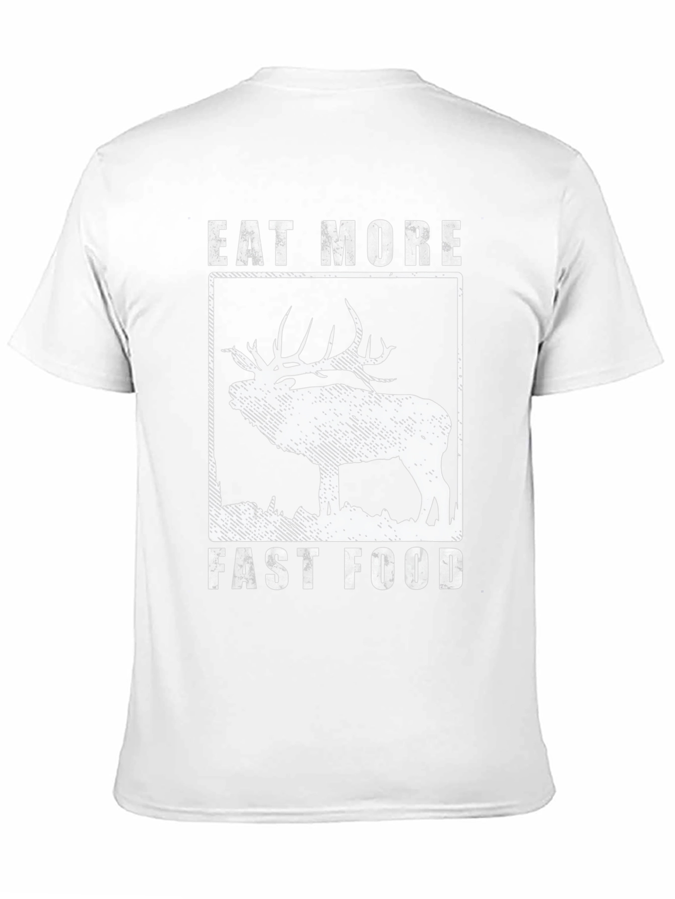 Eat More Fast Food Elk T-Shirt - Black